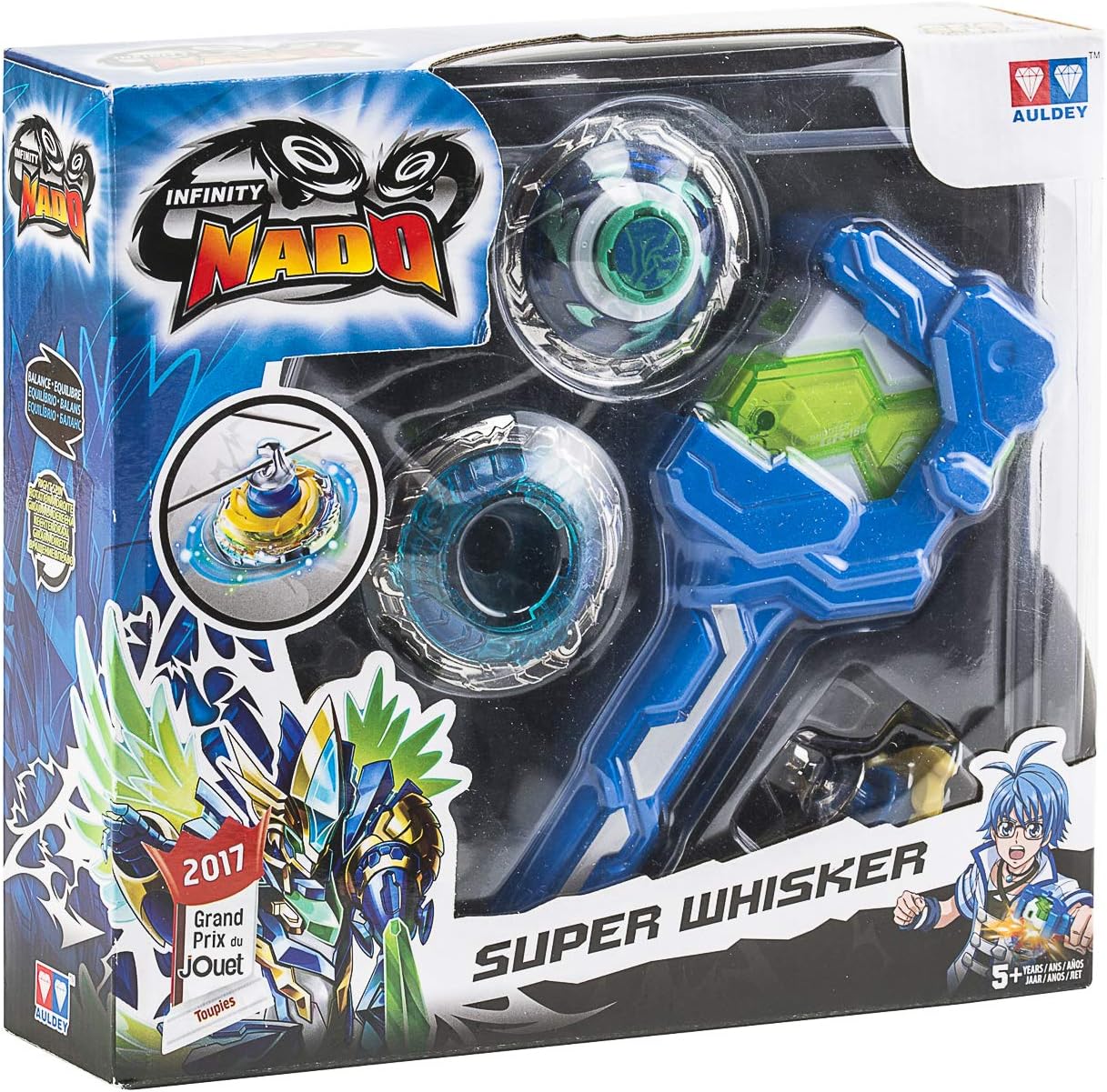 Infinity Nado Special Super Whisker Spinning Top With Launcher Toys (Multicolor)