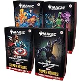 Magic: The Gathering | Marvel Super Heroes Commander Deck Bundle - Includes All 4 Decks (Avengers Assemble, Wakanda Forever, The Fantastic Four, Doom Prevails)