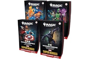 Magic: The Gathering | Marvel Super Heroes Commander Deck Bundle - Includes All 4 Decks (Avengers Assemble, Wakanda Forever, 