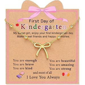 Pavkki Back to School Necklace, First Day of School for Kindergarten/Preschool/1st Grade/2nd Grade Gifts for Girls Kids