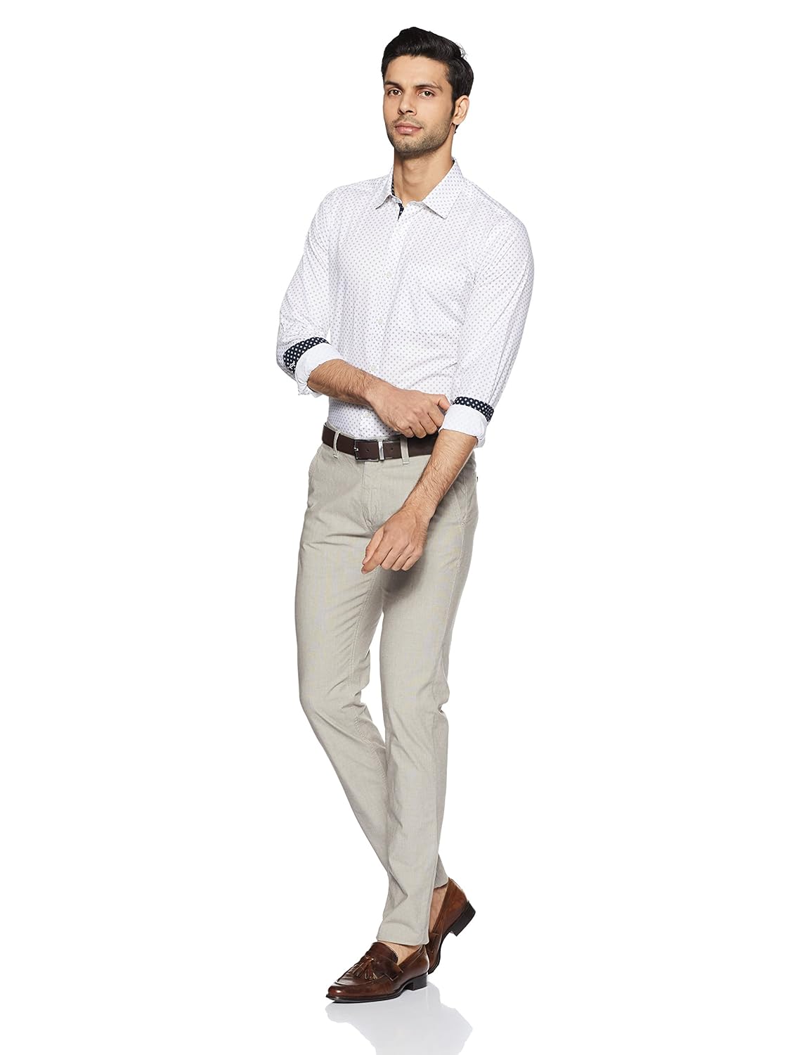 symbol amazon brand men's regular fit formal shirt