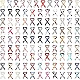 Handepo 100 Pcs Women Handbag Head Scarf for Women Hair Purse Scarf Handle Ribbon Satin Head Neckerchief Silk Headband (Attractive Style)