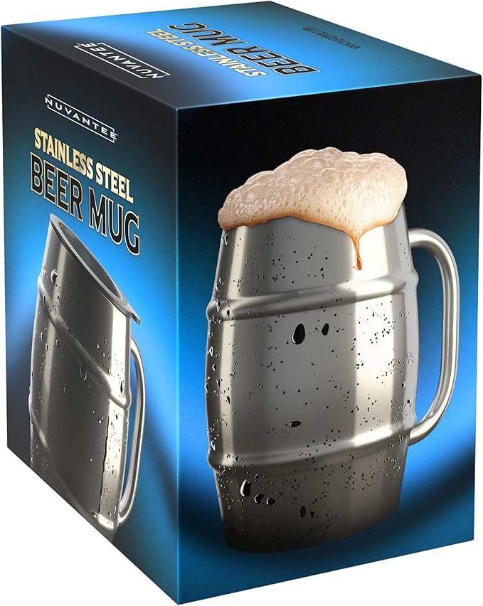 Nuvantee Beer Mug Premium Stainless Steel Mug/Coffee Cup