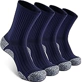 SITOISBE Elite Cushioned Compression Mid-crew Socks 4-Pack for Youth Women Men
