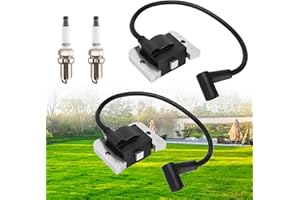 CZPPIF 32-584-06-S Ignition Coil for Kohler 7000 Series KT715 KT725 KT730 KT735 KT740 ZT710 ZT720 ZT730 KT600 KT610 Lawn Mower Engine with Spark Plug Replace 3258406-S 3258406 32 584 06 S (2 Pack)