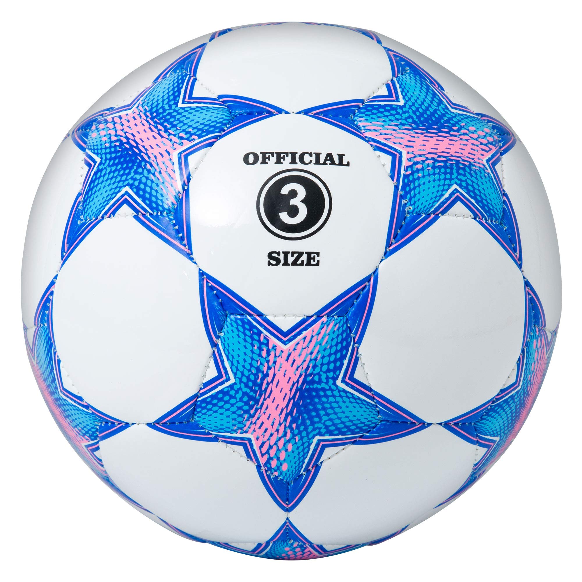 Football Size 3 for Kids, Runleaps Ball Toys with Star Pattern Official Size Soccer Balls for Training, Playing, Boys, Girls, Toddlers Age 3 - 8 ( Blue )