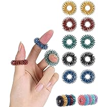 Mr. Pen- Spiky Sensory Rings, 10 Pack, Colorful Stress Relief Fidget Sensory Toys, Fidget Rings, Fidget Ring For Anxiety, Stress Relief Rings, Massager For Fidget ADHD Autism, Sensory Ring