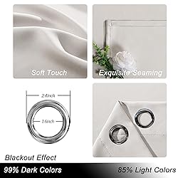 Hiasan Room Divider Blackout Curtains,Extra Wide