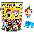 Pix Brix Pixel Art Puzzle Bricks Bucket – 1,500 Piece Pixel Art Kit with 10 Colors, Medium Palette – Patented Interlocking Building Bricks, Create 2D and 3D Builds – Stem Toys, for Age 6 Plus