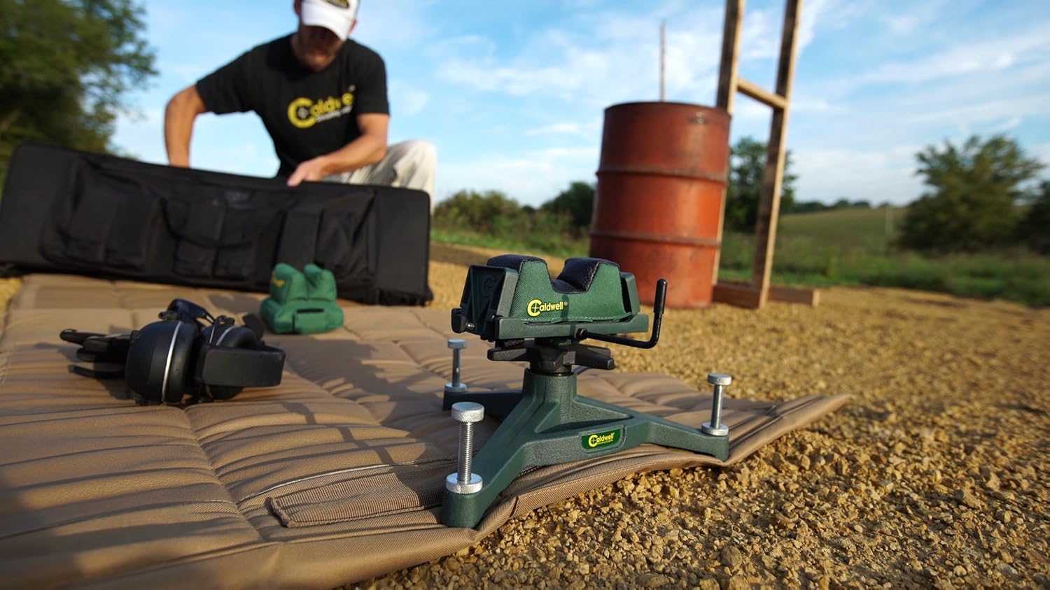 Caldwell The Rock Deluxe Front Rest Combo Adjustable Ambidextrous Rifle Shooting Rest for Outdoor Range : Sports & Outdoors