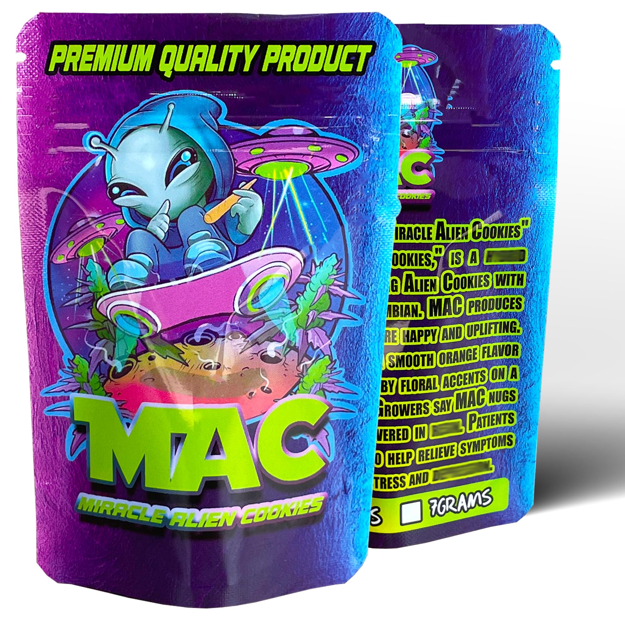 baggies Mac Mylar Bags 3.5g Smell Proof Packaging X25