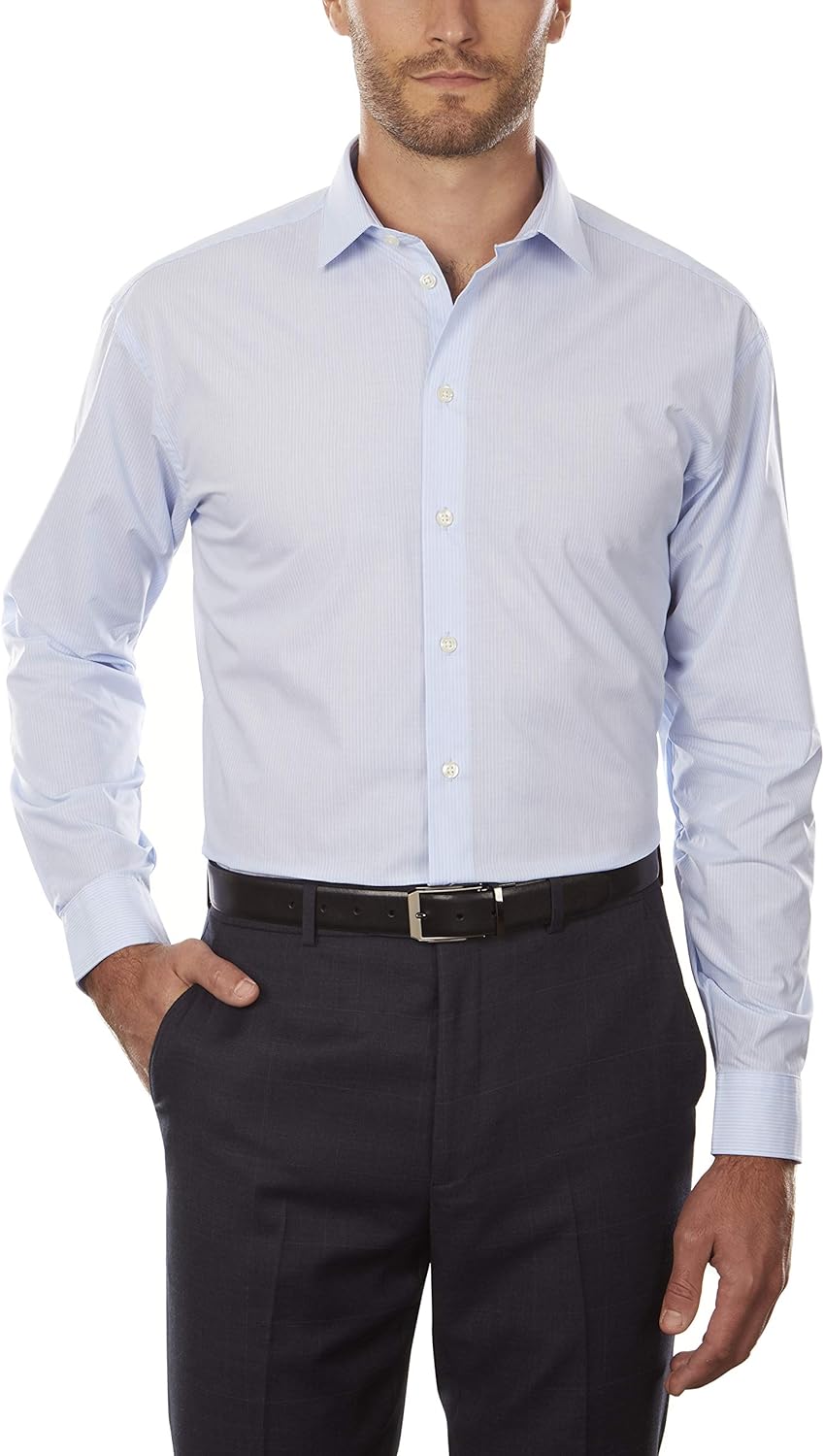 Unlisted by Kenneth Cole Men's Dress Shirt Regular Fit Checks and Stripes (Patterned) at  Men’s Clothing store