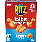RITZ Bits Sandwiches Cheese Flavoured, Snack Crackers, School Snacks, Family Snacks, Real Cheese, 180 g