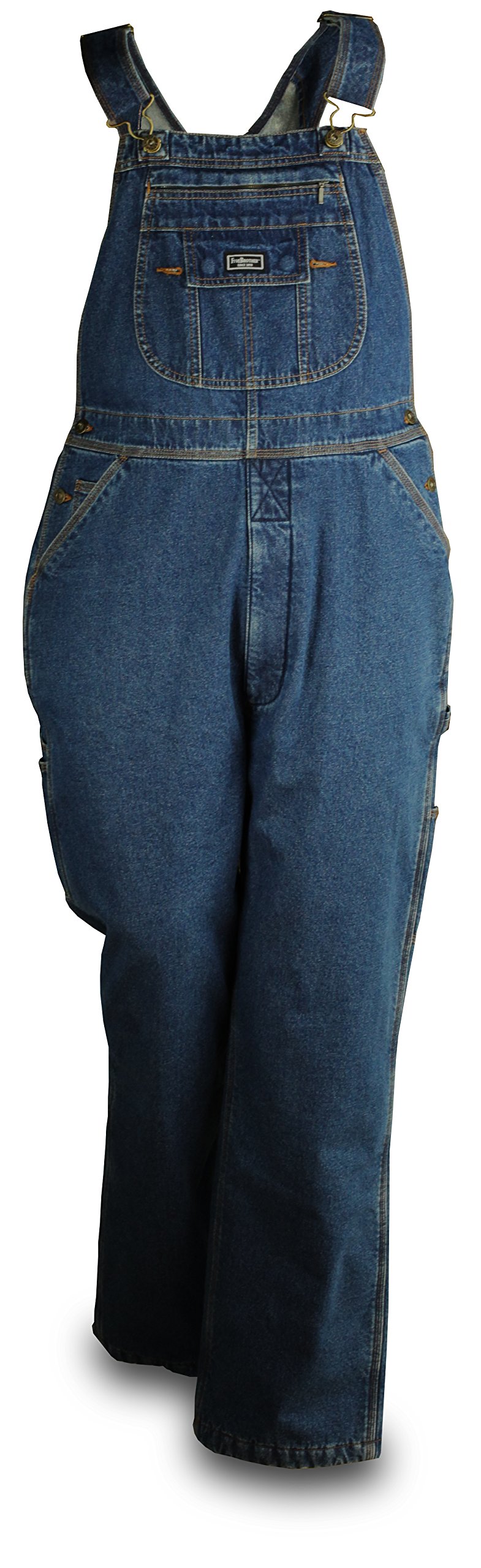 Five Brother Fleece-Lined Denim Bib Overalls