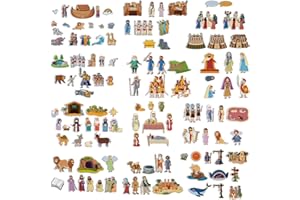 Windkream 12 Set Felt Board Stories Pieces Set Felt Animals Bible Fairy Tales for Preschool Animals Figures Flannel Board Stories for Toddlers Preschool Kindergarten Storytelling (Bible)