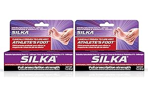 Silka Anti-Fungal Cream Twin Pack, Clinical Anti-Fungus Foot Treatment, Jock Itch & Ringworm Remedy, Maximum Strength, Fast-Acting Relief from Itching & Burning, 1 Oz, Pack of 2