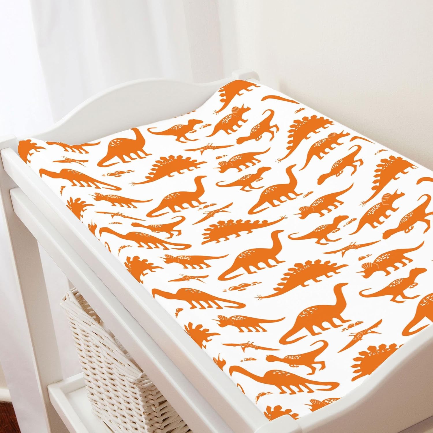 orange changing pad cover