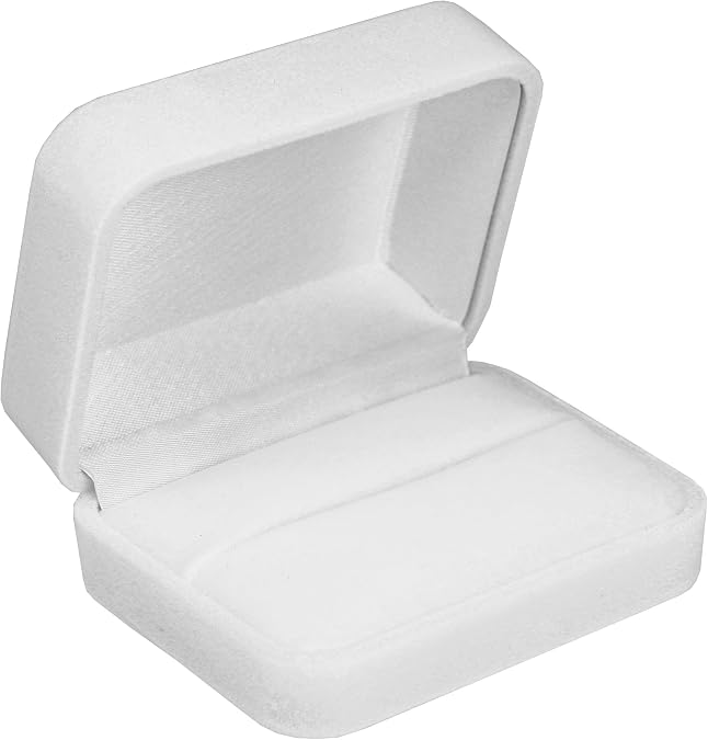 Boîte à Bijoux Velours Pour Bague - écrin Cadeau Fiançailles, Mariage, Anniversaire + Sac En Flanelle (noir)