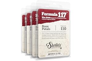 Shortie's Candle Company Rose Petals Wax Melts Bulk Pack - Formula 117-4 Highly Scented 3 Oz. Bars (12 Oz. Total) - Made with Natural Oils - Flower & Floral Air Freshener Cubes Collection