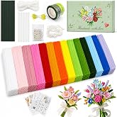 LIOIFIR 700 PCS Pipe Cleaners Craft, Pipe Cleaners Flowers Kit, 14 Colors Chenille Stems with Flower Instructions, Art and Craft Supplies