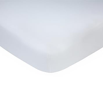 white cotton crib sheet