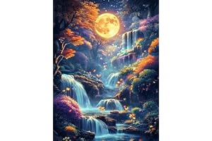 SRETOUL 5D Diamond Art Kits for Adults, DIY 5D Diamond Painting Kit with Tools, Relaxing Gem Painting Craft Projects for Beginners, Home Wall Decor, Gift Idea(12X16 Inch)