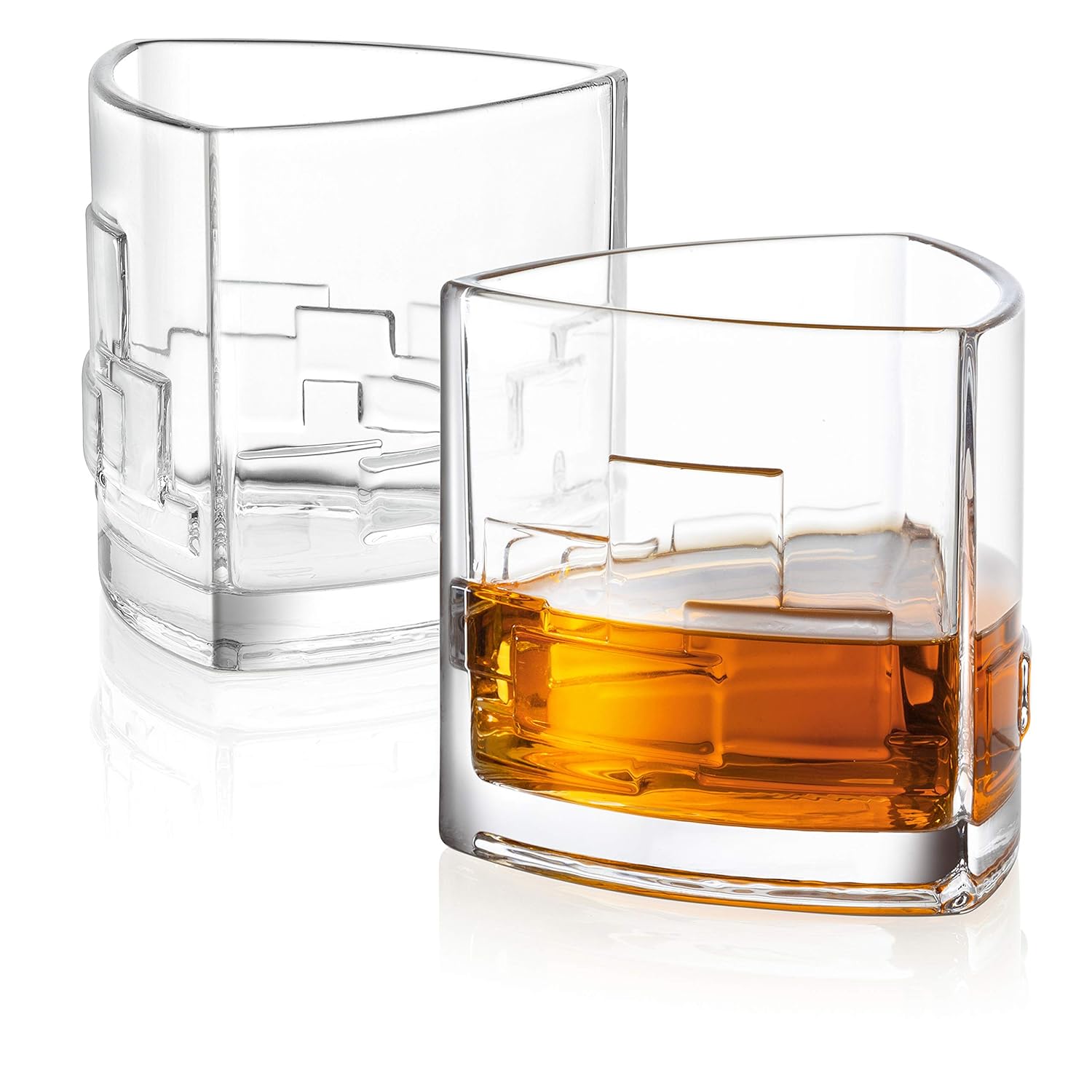 JoyJolt Revere Scotch Glasses, Old Fashioned Whiskey Glasses 11-Ounce, Ultra Clear Whiskey Glass for Bourbon and Liquor, Set Of 2 Glassware