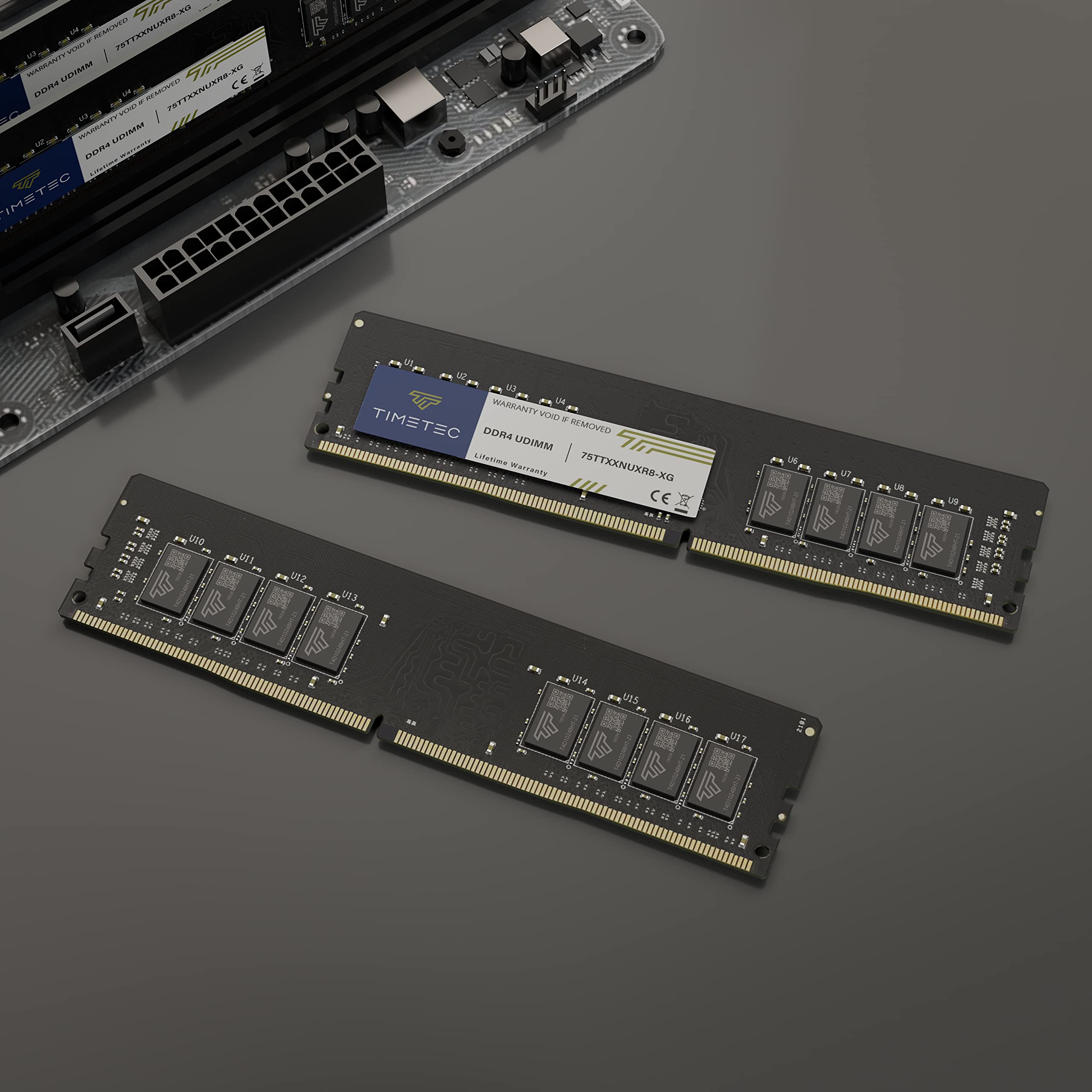 Timetec 32GB KIT(2x16GB) DDR4 2400MHz PC4-19200 Non-ECC Unbuffered 1.2V CL17 2Rx8 Dual Rank 288 Pin UDIMM Desktop PC Computer Memory RAM Module Upgrade (32GB KIT(2x16GB))