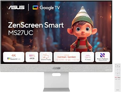 ZenScreen Smart MS27UC 27 Zoll 4K UHD IPS USB-C Smart Monitor