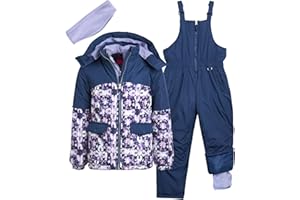 Pink Platinum Girls' Snowsuit - 2 Piece Cozy Fleece Lined Weather-Resistant Insulated Girls Ski Jacket & Snow Bib (2T-16)