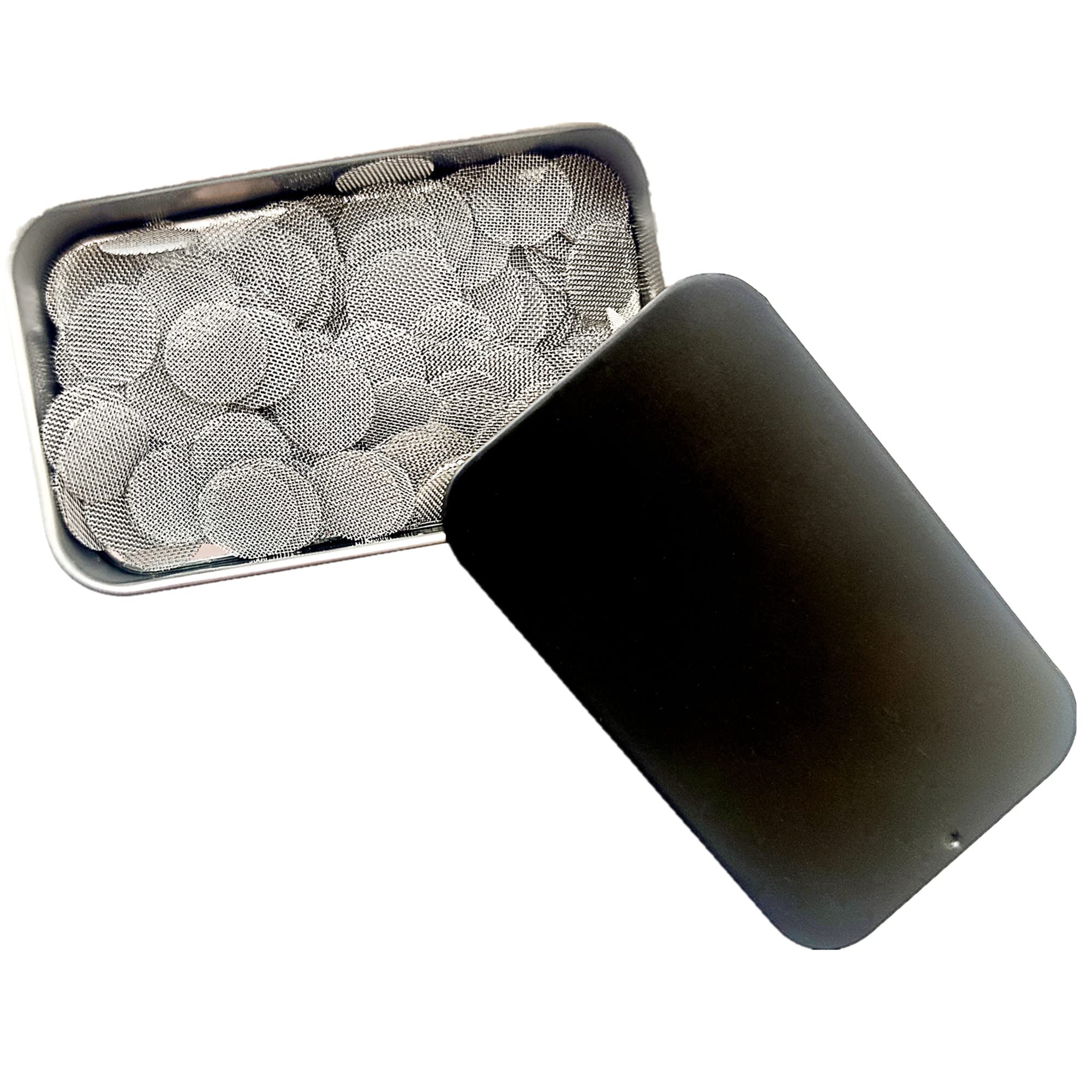 Photo 1 of Ruilida  Screens 200 PCS Stainless Steel 3/8" (0.375 Inch | 9.5 mm) Pipe Bowl Fiters With Black Metal Box