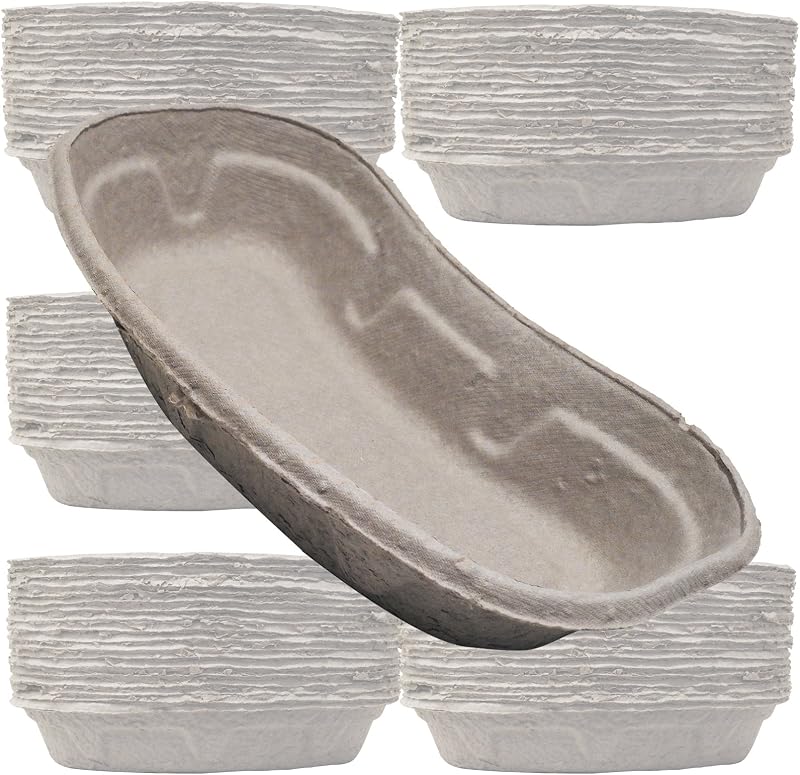 Steroplast 100 Pack 700ml Biodegradable Pulp Vomit Dishes Kidney Bowls