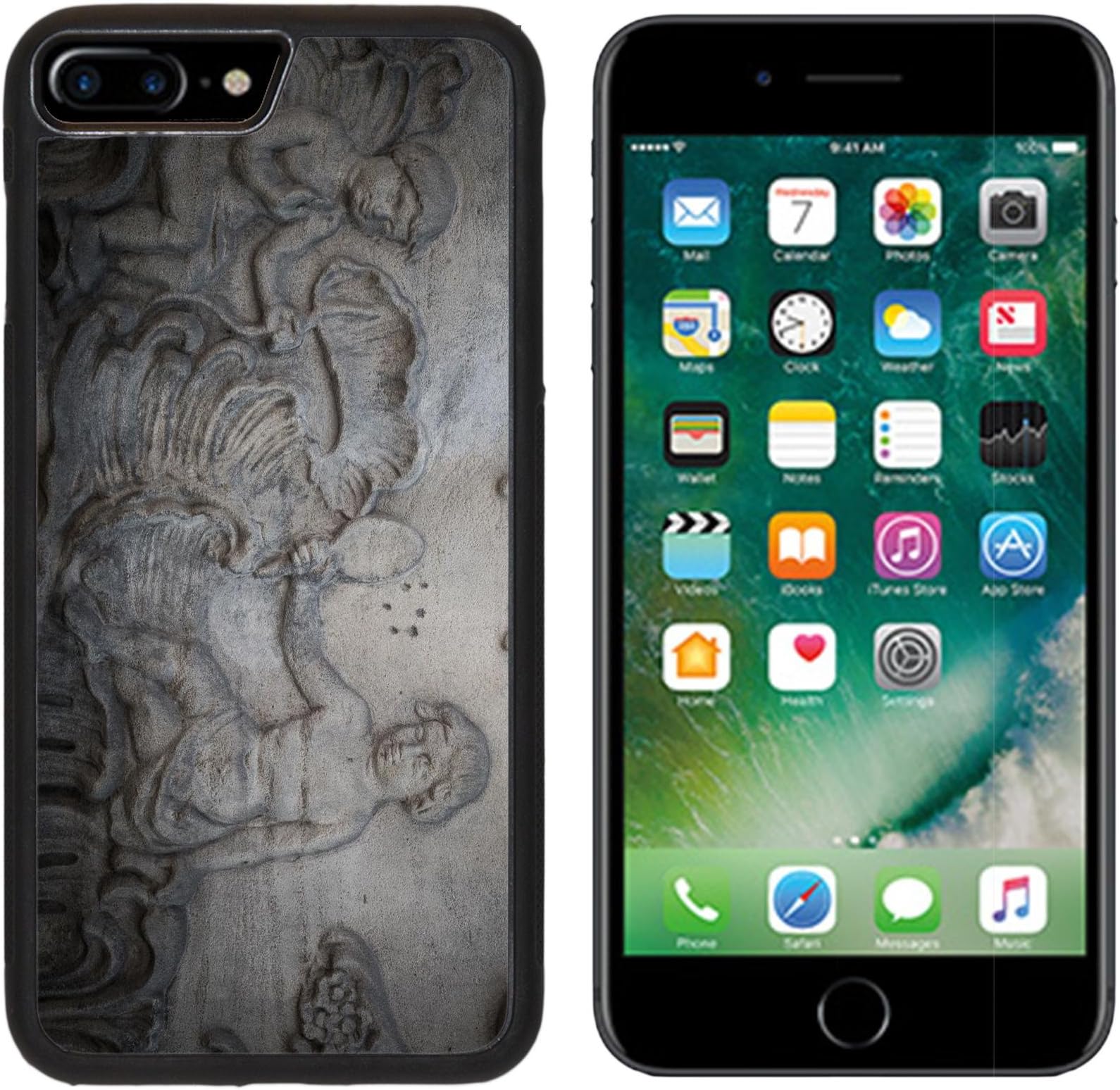 MSD Premium Apple iPhone 7 Plus Aluminum Backplate Bumper Snap Case IMAGE 24681668 Vintage stucco decoration on a wall