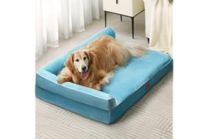 BFPETHOME Orthopedic Dog Beds for Large Dogs-Waterproof Sofa Dog Bed with Removable Washable Cover, Large Dog Bed with Waterproof Lining and Nonskid Bottom,Pet Bed for Large Dogs