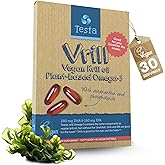 Testa Omega 3 Vegan Krill Supplement-1000mg Softgels, 2 Times More Omega-3, DHA, EPA, Astaxanthin, Phospholipids - Heart, Brain, Eye, Joint Support - Not from Fish, Algae Source - 60 Softgels