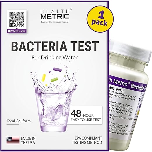 Coliform Bacteria Test Kit For Drinking Water Easy To Use 48 Hour Water Quality Testing Kit For Home Tap Well Water Epa Approved Testing Method Made In The Usa Incl E Coli 1 Pack Garden Outdoor Amazon Com