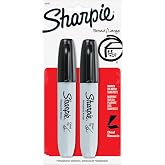 Sharpie 38262PP Sharpie Marker, Chisel Tip, 2/PK, Black