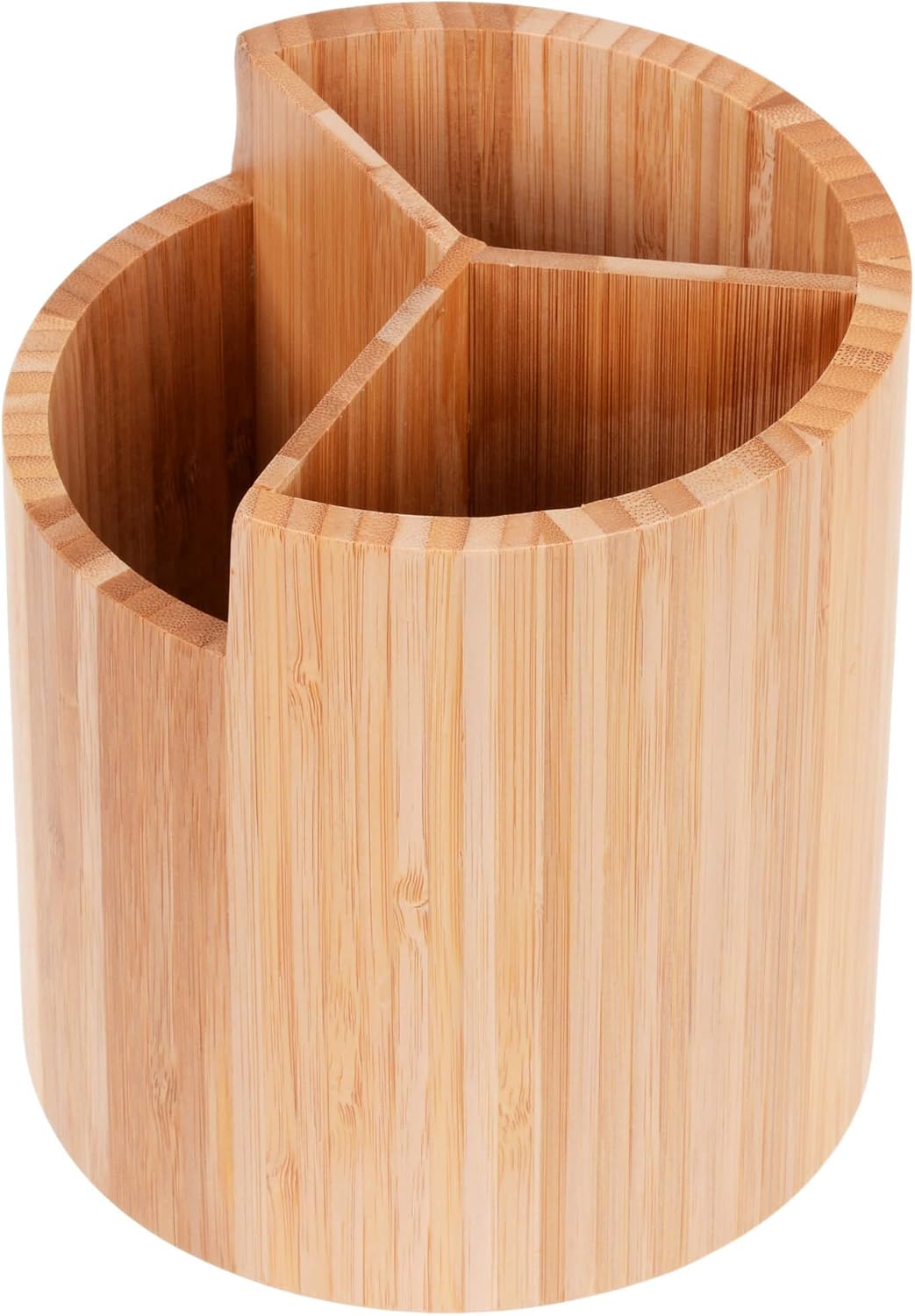 GRÄWE Cutlery Holder Bamboo Round ø 16 cm Cooking Utensil Stand with 3