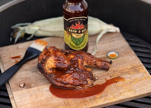 BREW-B-QUE IPA BARBECUE SAUCE | PERFECT FOR GRILLING | CONDIMENT FOR CHICKEN, RIBS, VEGGIES | BOLD & TANGY FLAVOR | 12 FL OZ