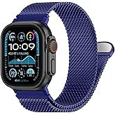 Milanese Mesh Loop Compatible with Apple Watch Bands for Men 44mm 49mm 45mm 46mm 40mm 38mm 41mm 42mm, Stainless Steel Metal Magnetic Strap for iWatch Band Series 11 10 9 8 7 6 5 4 3 2 1 SE Ultra3 2 1