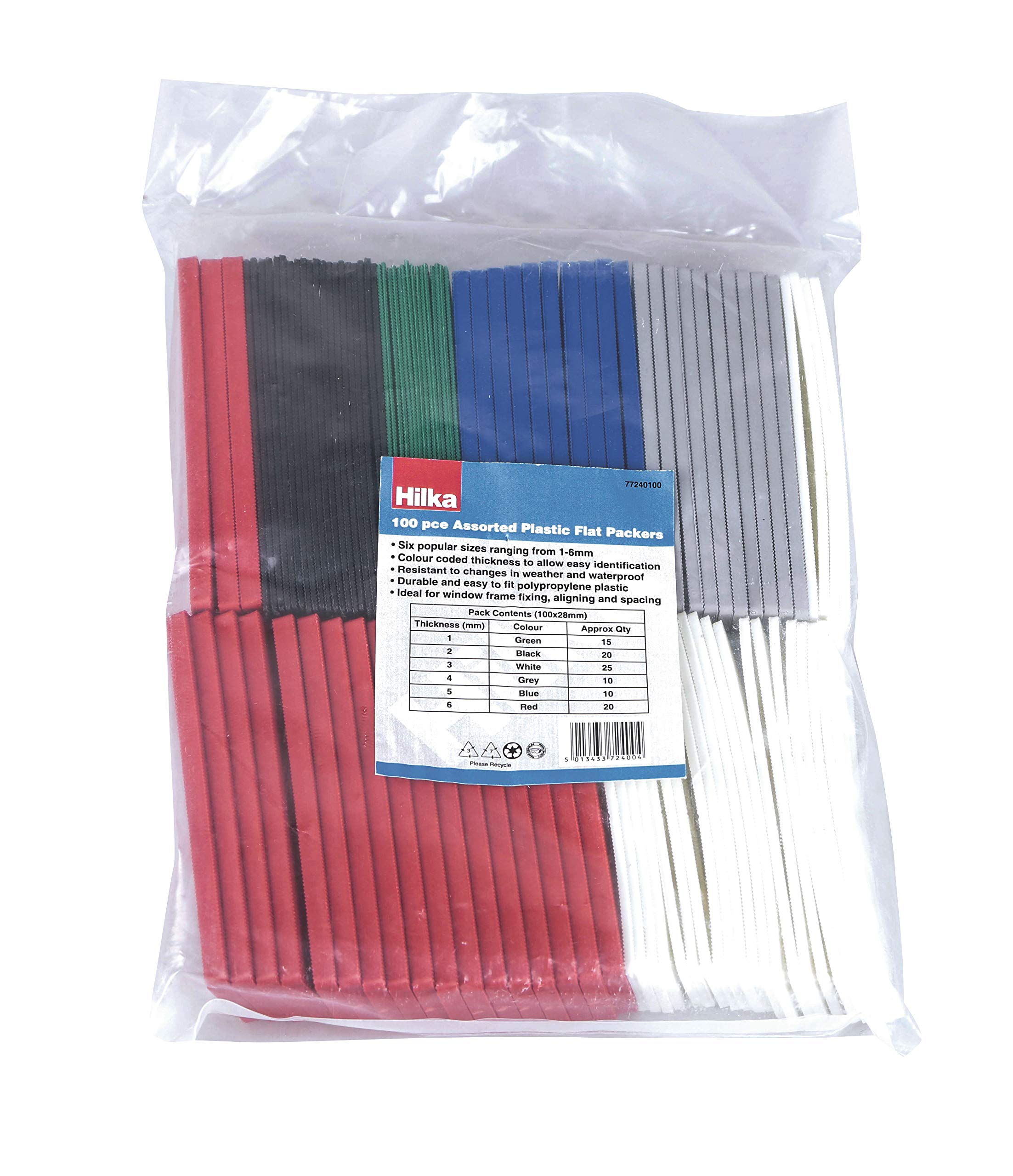 100 PCE Assorted Plastic Flat Packers