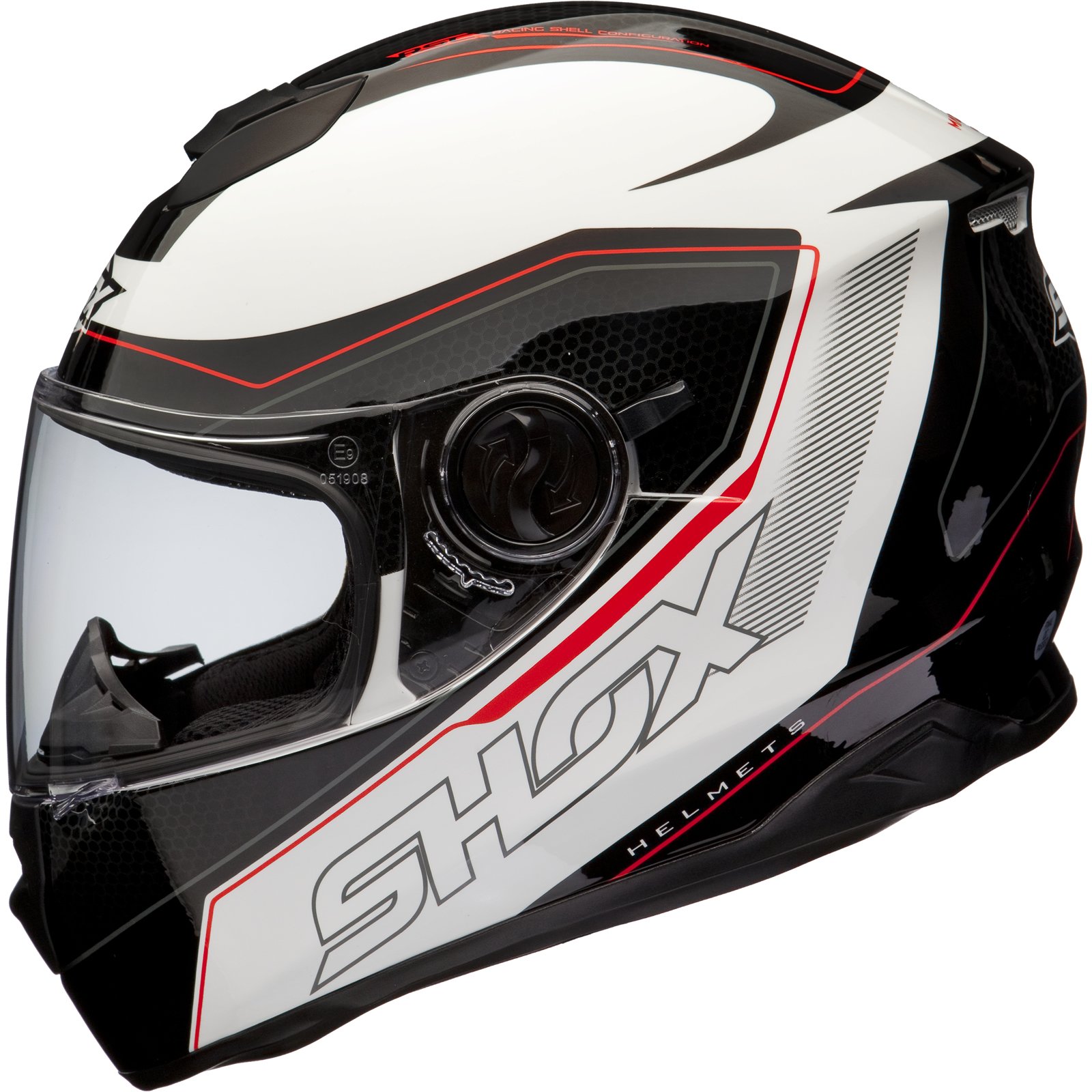 Shox Assault Tracer Motorcycle Helmet S 