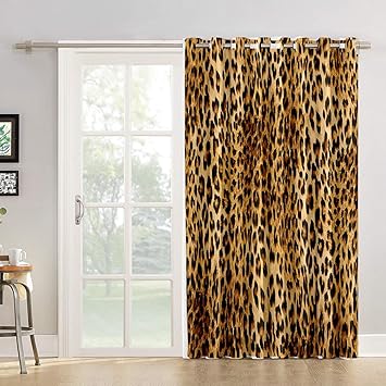 Amazon Com Babe Maps Leopard Print Blackout Curtains Window