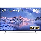 FPD 50 Inch Smart TV, 4K LED Google TV with Google Play Built-in Google Cast, HDR 10, MEMC, Voice Remote, Dolby Audio, UHD Fl