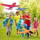 Baztoy Airplane Launcher Toy 2 in 1 Foam Glider Catapult Gun Kids 3-12 view 2
