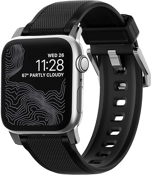 NOMAD Rugged Strap for Apple Watch 42 mm Silver Amazon.co.uk