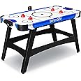 SereneLife Powered Air Hockey Table - Sports Arcade Games, with Complete Accessories, Strong Motor, Digital LED Scoreboard, B