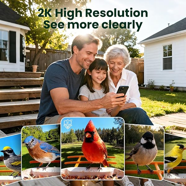 SOLIOM BF09 BIRD FEEDER WITH CAMERA WIRELESS OUTDOOR,SMART FEEDER CAMERA WITH AI IDENTIFY SPECIES,BACKYARD WATCHING GIFT,AUTO RECORD BIRD VIDEO,INSTANT NOTIFICATIONS, US