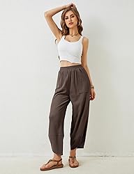Xiaoxuemeng Womens Baggy Wide Leg Pants Casual