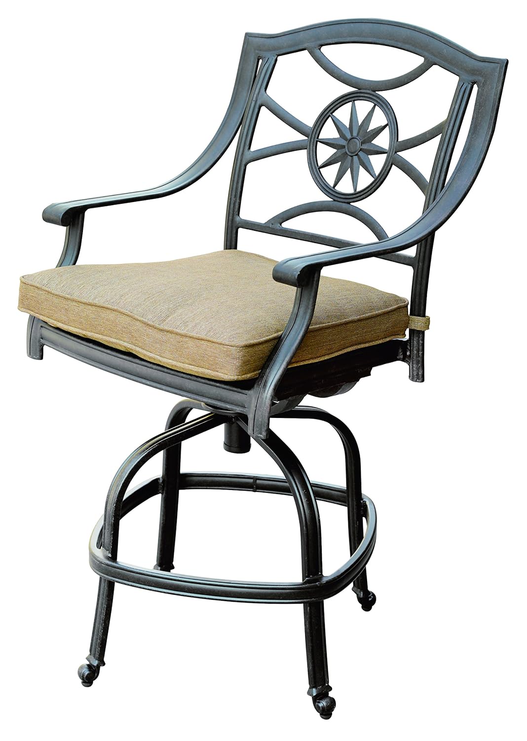 darlee patio furniture replacement cushions on 30 Antique Bronze Finish Darlee Ten Star Cast Aluminum 3 Piece Series 30 Pedestal Counter Height Bar Table With Seat Cushions Bar Tables Patio Lawn Garden